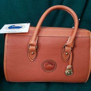 Vintage Dooney & Bourke Classic Satchel All Weather British Tan Handbag